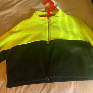 Black & Neon cropped shirt